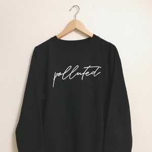 Polluted winter sweatshirt